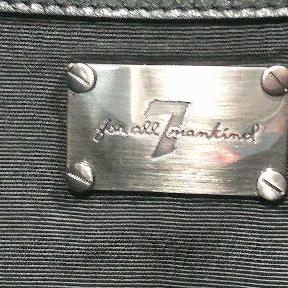 7 For All Mankind Y2k Vintage Black leather clutch Bag Pocket Book Purse - Picture 5 of 10